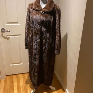 Fur full length coat